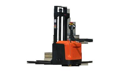 中国 Standing On Electric Stacker Electronic Power Steering 1-2t Up To 3.6m 販売のため