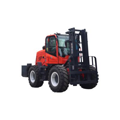 China 5.0T Short Rough Terrain Forklift Lifting Height 3~6m Te koop