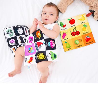 China Musical Children's Intelligence Cloth Book Tear Palm Book Cognitive Early Learning Not Bad English Cloth Books for sale