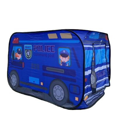 China Toy Automatic Soft Automatic Children's Police Car Tent Blue And Red Fire Truck for sale