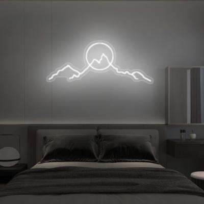 China Custom Indoor Buildings Mountain Sunset LED Neon Signs Wall Decor 3D Logo LED Neon Lights for sale