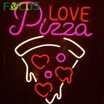 China LANDSCAPE Restaurant Shop Custom Design Neon Sign Led Letters Cable Sign Acrylic Neon Pizza Led Neon Sign for sale