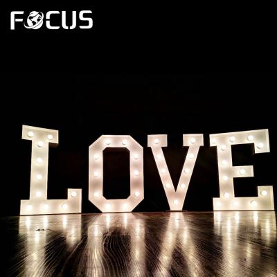 China Lighted Buildings Wedding Decoration Sign Letters LED Vintage LOVE Marquee Bulb Letters 3ft for sale