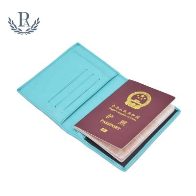 China Handmade Leather Passport Cover PU Leather Passport Holder Travel Wallet for sale