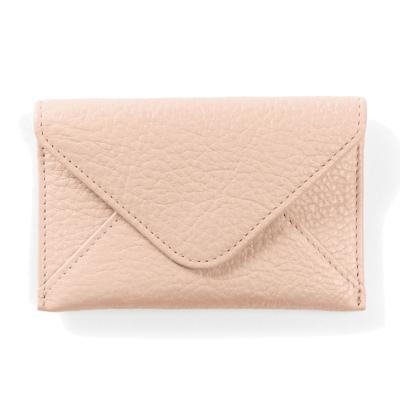 China ENGLAND STYLE large capacity card holder envelope card bag female genuine leather small business card custom bag for sale