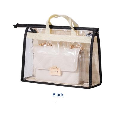 China ENGLAND STYLE Ready To Ship Clear PVC Dustproof Holders Bag Storage Bag For Leather Bag for sale