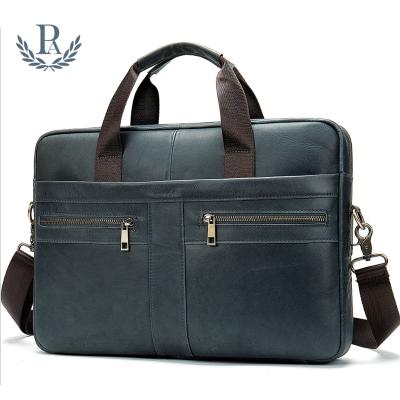 China Leather men's handmade briefcase for men's business travel laptop bag for sale