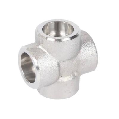 China 1/2'' Cross Forged 4 Way Pipe Connector ANSI  Pipe Fittings Cross Pipe Fitting Te koop