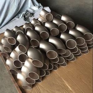 China Butt Welding Pipe Fittings C70600 CuNi 9010 LR 90 Deg Equal Elbows Copper Nickel Elbows for sale