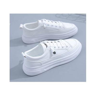 China Cushioning 2023 Customize New Logo Spring White Ladies Casual Sneakers Autumn Fashion Breathable Sports Lace-Up Shoes For Women for sale