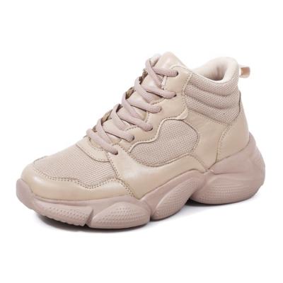 China Lady Unique Thick Custom Leisure Shoes Fashion Trend Hot Sale Spring Sports Lace Up Comfortable Women Chunky Running Sneakers for sale