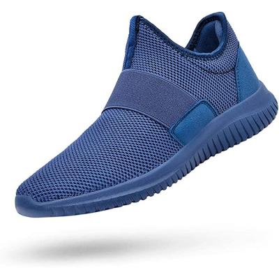 China Cushioning Factory Hot Wholesale Fashion OEM Sale Blue Mesh Breathable Slip On Walking Style Men's Casual Shoes for sale