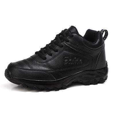 China Hot Selling 2021 Trend Fashion Sneakers Lace Up Tennis Casual PU Walking Shoes Thick Women's Fashion Sneakers for sale