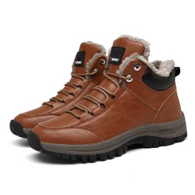 China ARCH SUPPORT Men Ankle Snow Boots Waterproof Winter Boots Cotton Winter Walking Warm Boots Increasing Anti Slip Shoes for sale