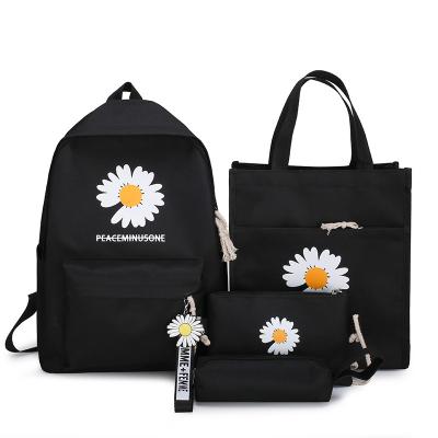 China Breathable primary secondary school Korean version of the new trend small daisy canvas campus students unisex and shoulder single shoulder for sale