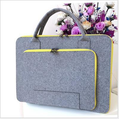 China Factory Direct Felt Mens Laptop Lady Bags Laptop Bag Custom Felt Computer Bag Anti-vibration for sale