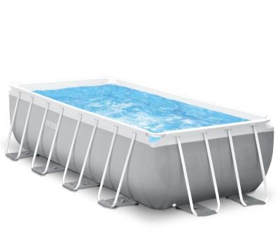 China Intex High Quality Swimming Pool 488*244*107cm Rectangular Prism Rectangular Frame With Large Family Outdoor Above Ground Pools Sets for sale