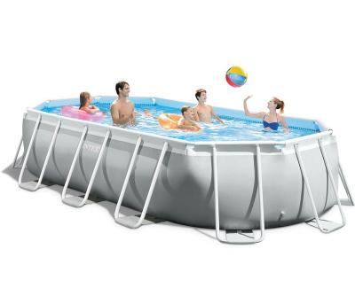 China INTEX 26796 Large Pool 503cm*274cm*122cm Rectangular Inflatable Prism Frame Oval Pool Set for sale