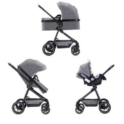 China Baby Stroller Easy Folding Portable Design New Luxury 3 In 1 Baby Stroller Pram With Buggy Cradle Trolley Child Ride On Car Baby Walker Travel System for sale