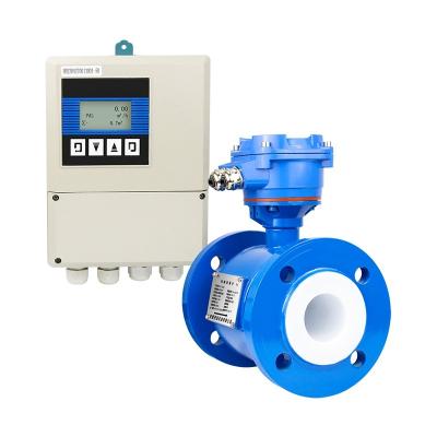 China DN50 DN100 Sewage Pipeline Electromagnetic Flow Meter Liquid Anti-corrosion Intelligent Slot Flow Meter CP-59 for sale