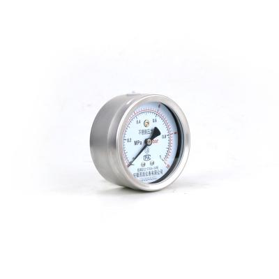 China Stainless Steel Pressure Gauge Oil Filled And Shockproof Y40/50 Hydraulic Pressure Gauge for sale