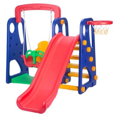 China Sports Toys Factory Kids Outdoor Playground Accessories Plastic Slide With Swing for sale