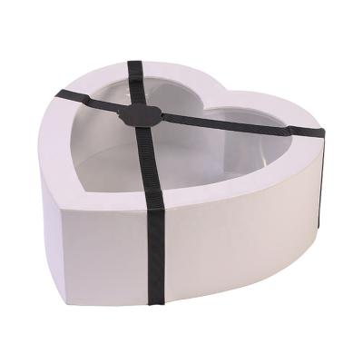 China Recycled Materials Black Out Logo Heat Mailing Box Package 50 UV Lip Gloss Heart Shape UV Cardboard Boxes Mailing Accept Kraft Paper With PVC Window for sale