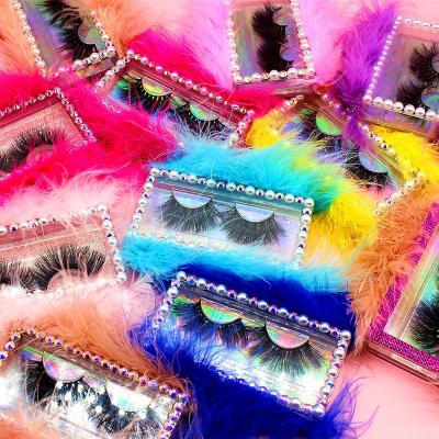 China 3D effect 25mm mink lashes small suitcase boxes 30mm mink fluffy lashes with empty box 2020 newest lashes packaging for sale