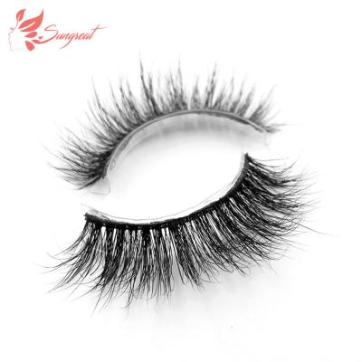 China Long M110 Natural Clean Eyelashes Brand Mink Eyelashes Clear Band Thick Mink Eyelash for sale