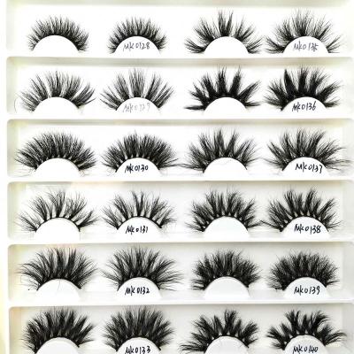 China Long 100% Natural Handmade Siberian Mink Eyelashes 25mm 25mm 3d Mink Eyelash Sellers for sale