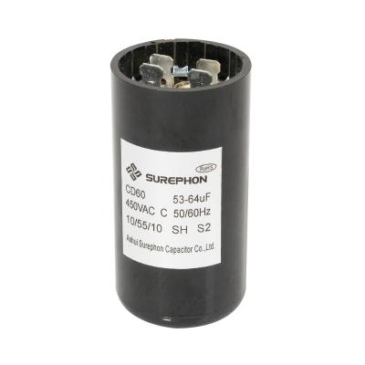 China Used air conditioner 200mfd 125vac 150uf 300uf cd60 motor starting capacitors for sale