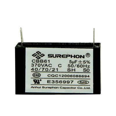 China cbb61 black square air conditioner testing capacitor for sale