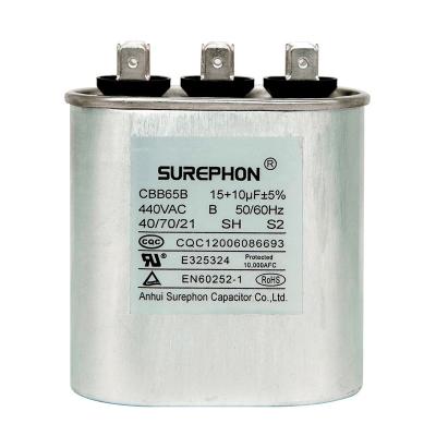 China Customizable Aluminum Air Conditioner China Factory Price Round AC Motor Capacitor Cbb65 for sale