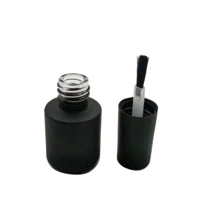 China Clear black empty single glass nail polish 15ml personal care UV gel bottle for nail polish gel for sale