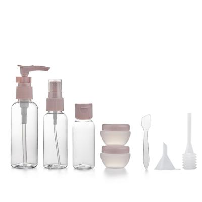 China High Quality High Quality Cosmetic Bottle Set Plastic Travel Kit Bottle Set Cosmetic Container 50ml for sale