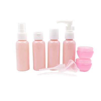 China Hot Selling Personal Care Cosmetic Bottle Set Plastic Bottle Set Cosmetic Kit Travel Container for sale