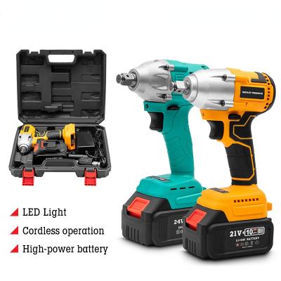 China Car Repair Electric Power Tools Brushless Rechargeable Lithium-ion Impact Wrench 330Nm Cordless Torque for sale