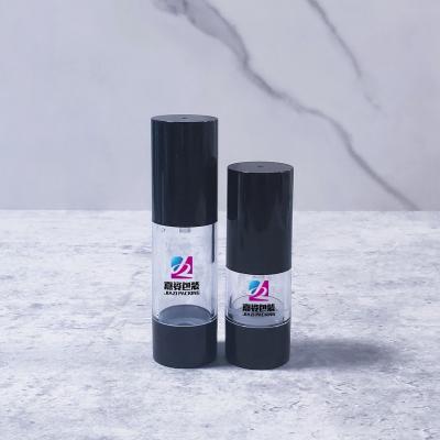 China Easy Clean Luxury Empty 30ml 15ml 50ml AS White Black Cosmetic Pump Spray Airless Bottle for sale