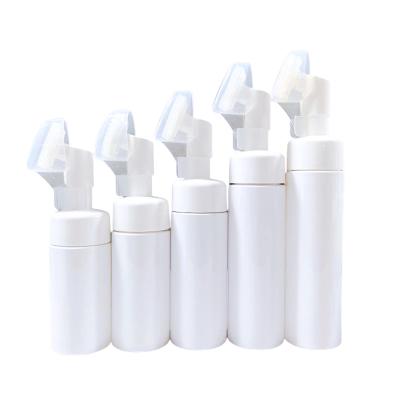 China Cosmetic Empty Detergent Facewash Foaming Bottle 8oz 50ml 120ml 150ml 200ml 250ml Round Plastic PET Soap Dispenser Foam Pump Bottle for sale