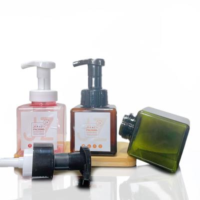 China 250ml 450ml 650ml 8oz cosmetic empty square petg foam empty foam bottle with foamer pump for sale