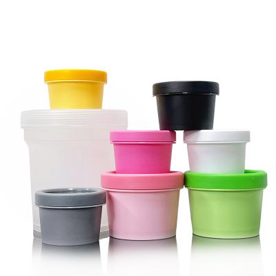 China Cosmetic Containers 50g 100g Eco-Friendly Colorful Lush Plastic Cream Jar Ice Cream Jar PP Cosmetic Containers for sale