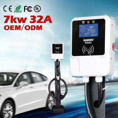 China China-chic New Floor Mounted Double Gun Household AC 32A Ev Portable Commercial Mobile Standing Charger China-chic DC 2 Ev Charger Wall Mounted Level Station for sale