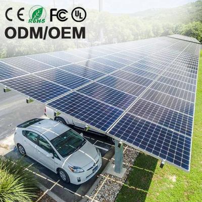 China Mibet aluminum panels carbon steel solar panel mount parking lot structure/aluminum solar parking lot 1640*992mm waterproof residential system for sale