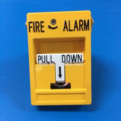 China Accessible Yellow Indoor Accessible Single Action Non Coded Manual Release Fire Emergency Alarm Pull Station With ADA Size Requirements for sale