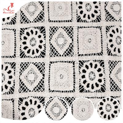 China Breathable 100 Cotton Three Dimensional Cotton Winding Rope Embroidery Fabric for sale