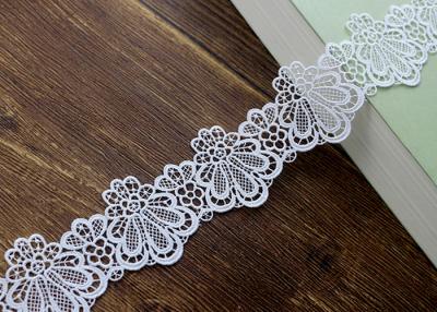 China Azo Free DTM Guipure Embroidered Dress Lace Trim Ribbon With High Color Fastness for sale