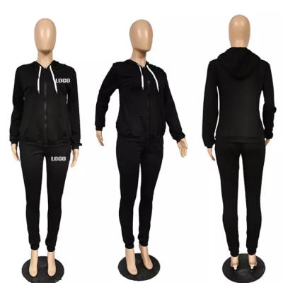 China Factory direct wholesale QUICK DRY hoodies custom logo lounge wear set two-piece sweatshirt dress for sale