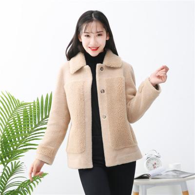 China Double face wool coats 100% polyester teddy coat factory direct camel wool coat anti-shrink coat for sale