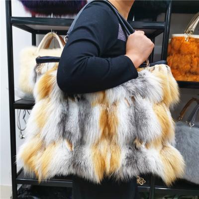 China Normcore/Factory Direct Wholesale Handbags Minimalist 2019 Women Lady Fox Fur Handbag Purse Fur Pussy Bags for sale