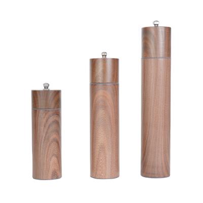 China Wholesale Viable High Quality Wooden Aluminum Wooden Larger Grain Mechanism Manual Salt and Pepper Grinders for sale